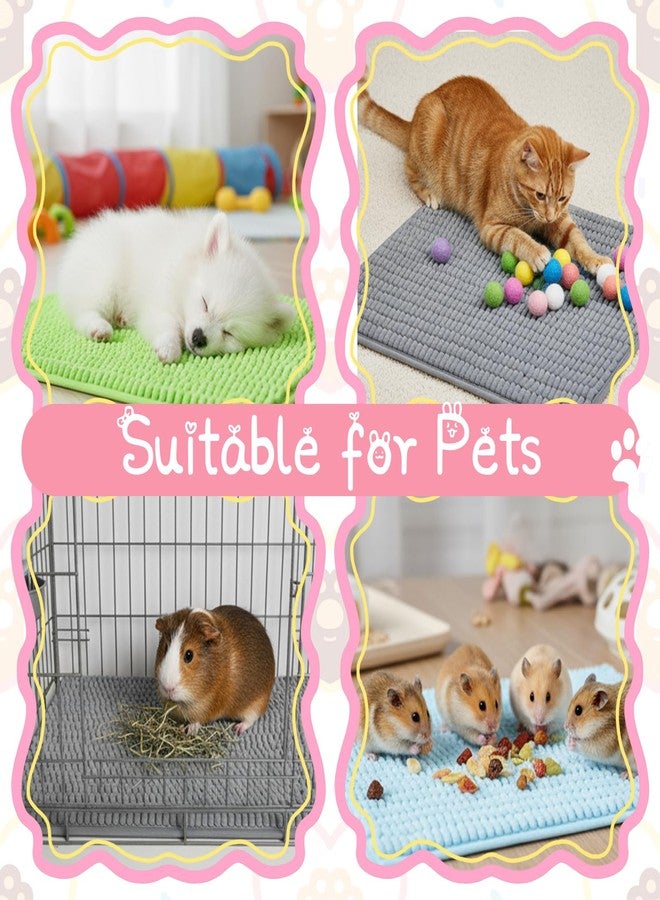 SHENLIU 8Pcs Guinea Pig Cage Liner 16x12 Inch Rabbit Cage Liner Bedding Reusable Guinea Pig Mat Pad Washable Training Pad Animal Sleeping Bedding Mat for Small Animals, Bunny (Gray, Green, Pink, Blue) - Image 4